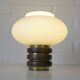 Vintage mushroom desk lamp bedside light brass and wood table lamp 1970's