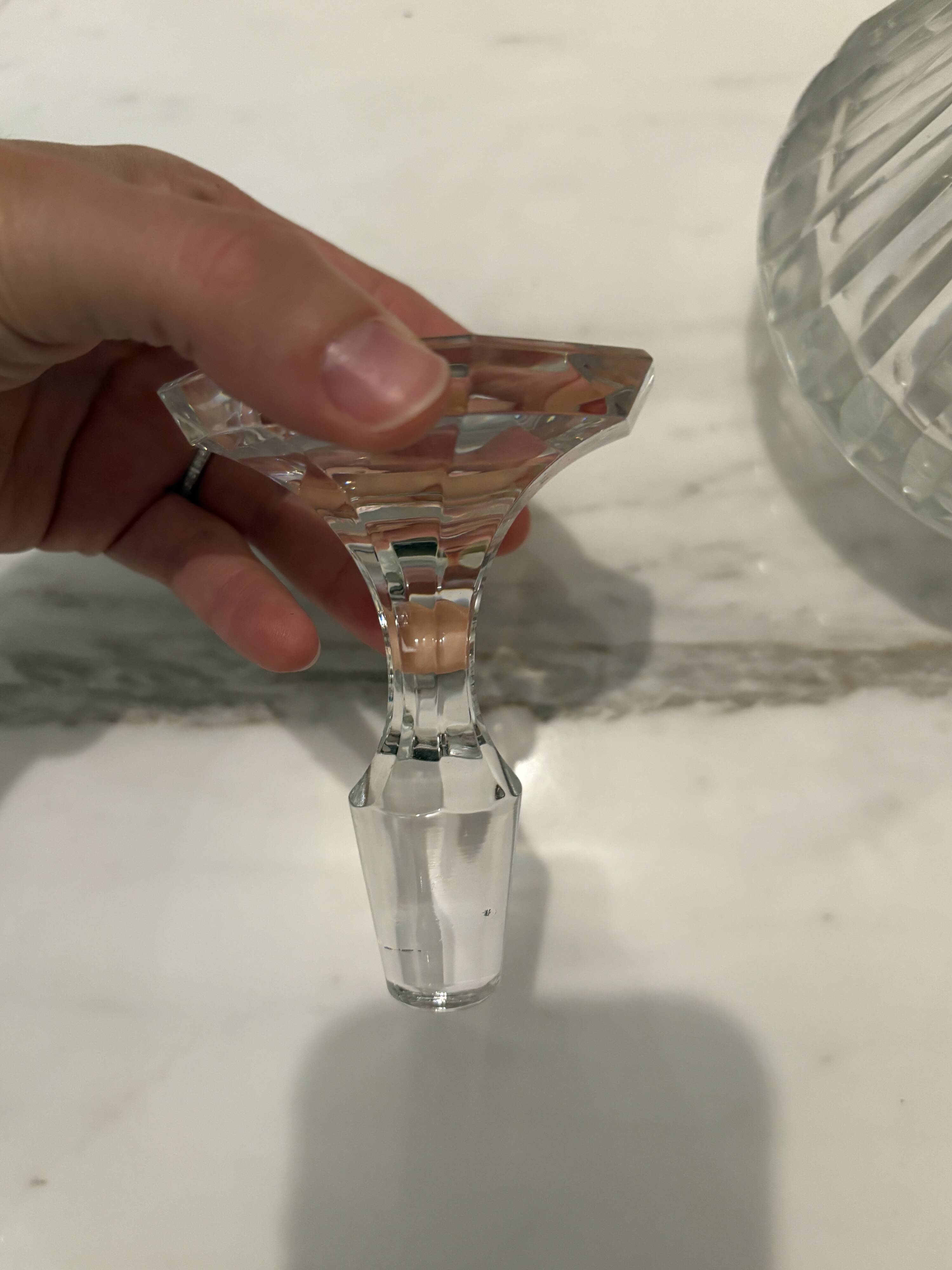 Crystal carafe from Saint-Louis with a stopper