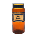 Pharmacy/apothecary old amber glass pot