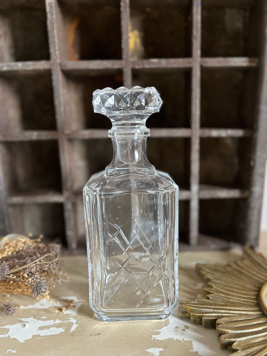 Crystal whisky decanter