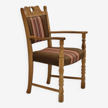 1960s, Danish design, armchair, oak wood, furniture wool.