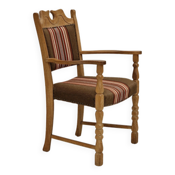 1960s, Danish design, armchair, oak wood, furniture wool.