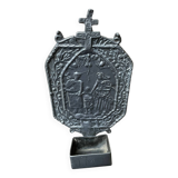 Small wall-mounted holy water font