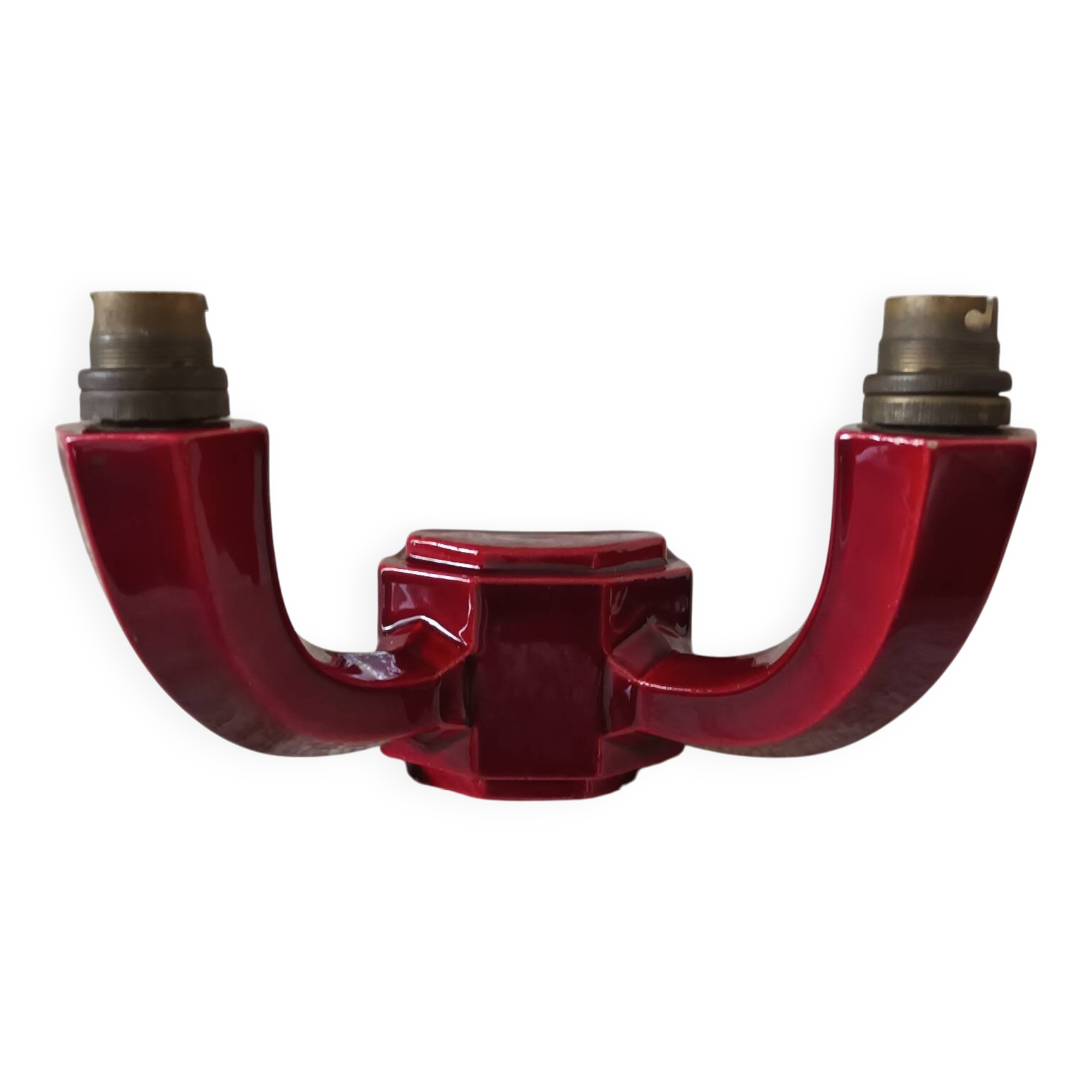 Pair of Art Deco ceramic wall lights