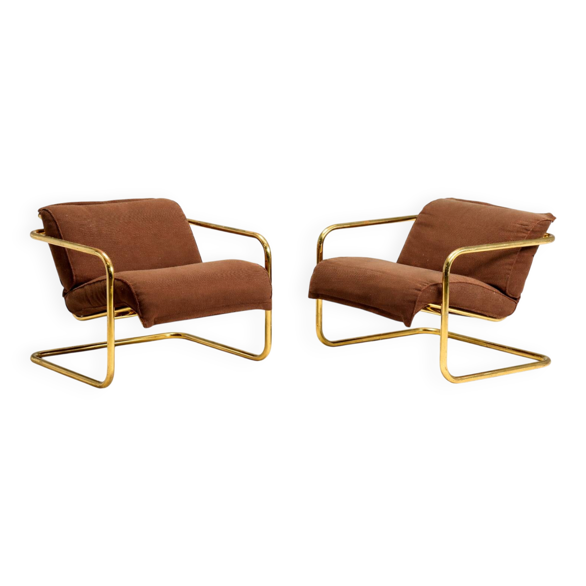 Pair of tubular armchairs, 1970s–1980s, Czechoslovakia