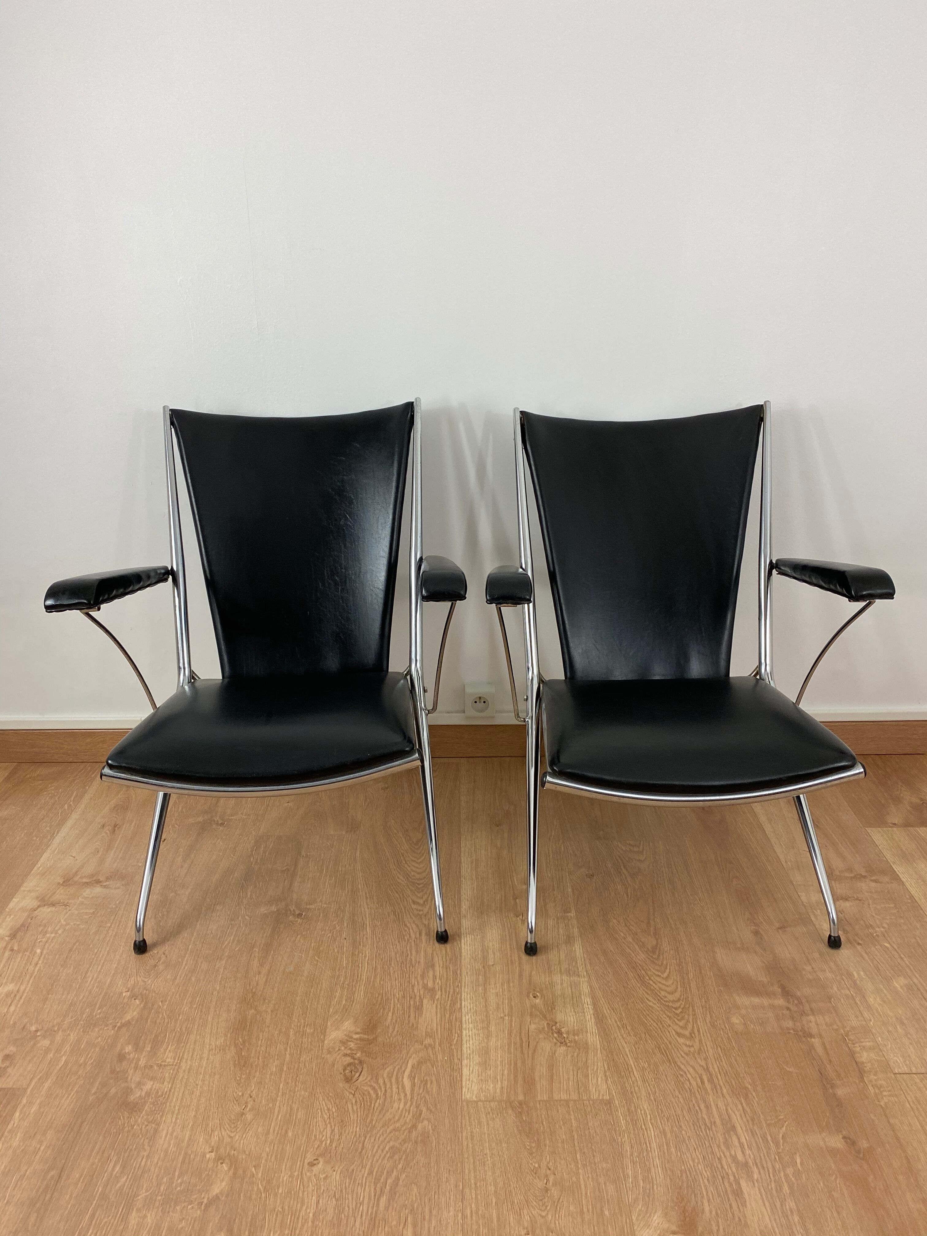 Pair of vintage folding chairs