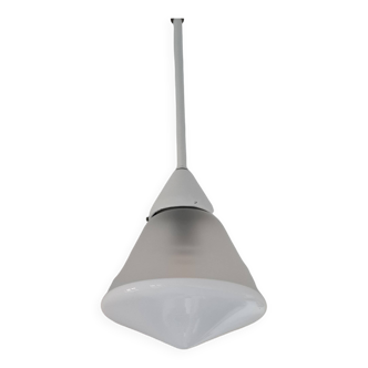 Conical ceiling lamp opal glass Phillips NL - 1920 Bauhaus style