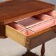 Antique sewing table in walnut with drawer, Italy, late 19th century.