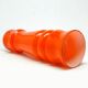 Mid-century modern vase, orange glass, Huta Laura, Poland, 1970s