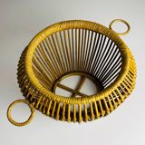 Vintage rattan basket, Italy, 1960s