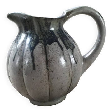 Vintage melon-shaped ceramic vase