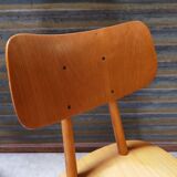Wooden tower chair published by Ton 1960