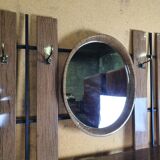 Wall coat hanger with mirror, 50s