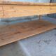 Grande table de communauté en chêne et sapin