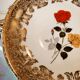 6 mismatched dessert plates decorated with roses