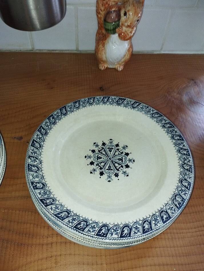 Vintage Salins "Henri II" Service – 8 Dinner Plates & 5 Soup Plates
