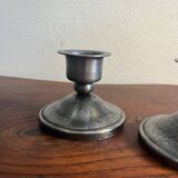 2 Charles Piguet wrought iron candlesticks