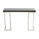 Console laquée noire et chrome Guy Lefevre pour Maison Jansen 1970