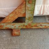 Old riveted metal gate