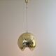 Adjustable Brass "Dome" Pendant Light by Vereinigte Werkstätten München 60s