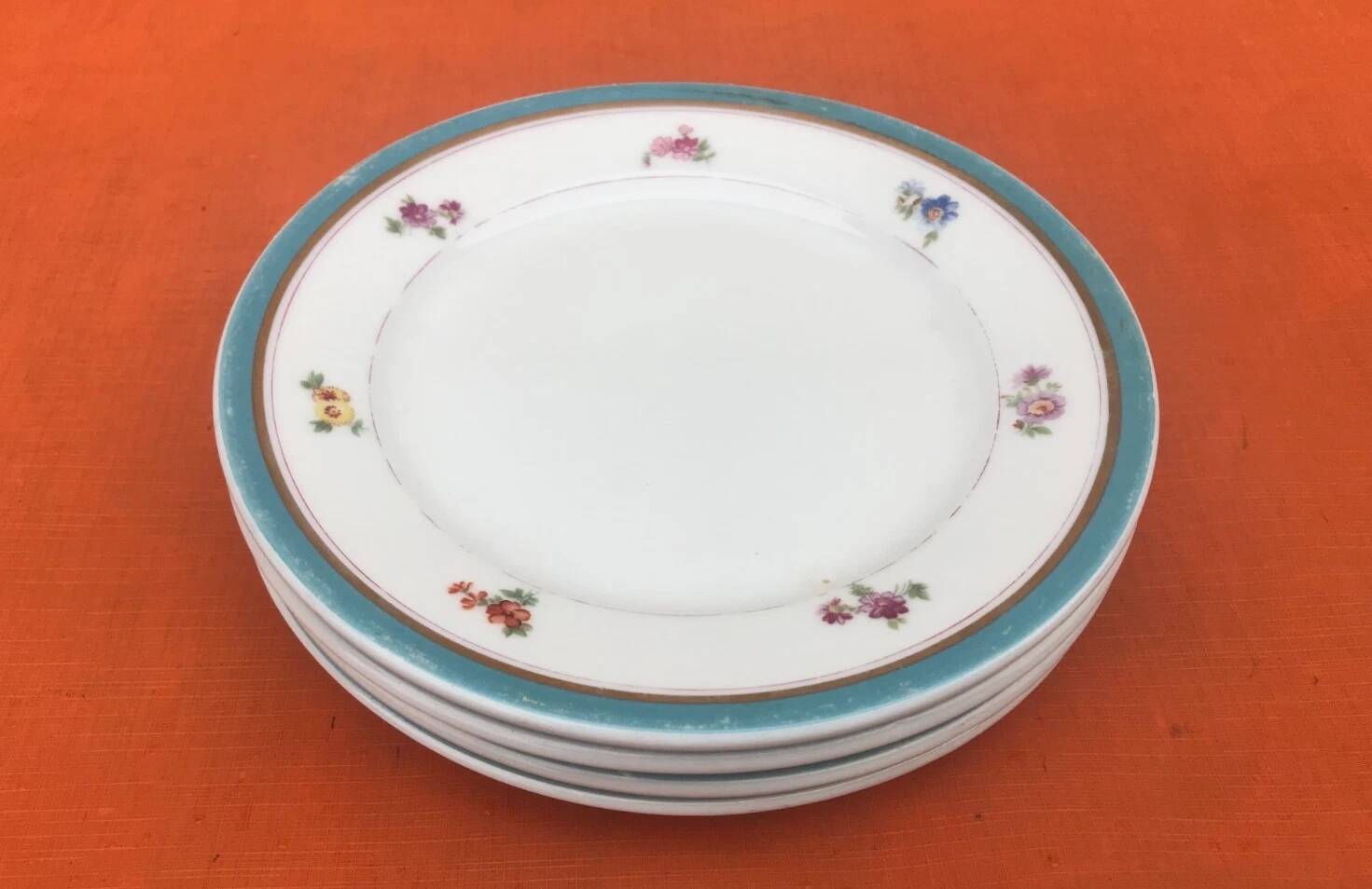 Year 1930 4 Cheese / Dessert plates U.M.L (Union Marc Larchevêque)