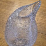 Small bubbled vase in blown glass