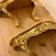 Pair of gilded wall shelves