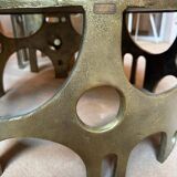 Vlab brutalist console in bronze-finished metal