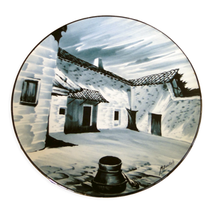 Ancienne assiette décorative en