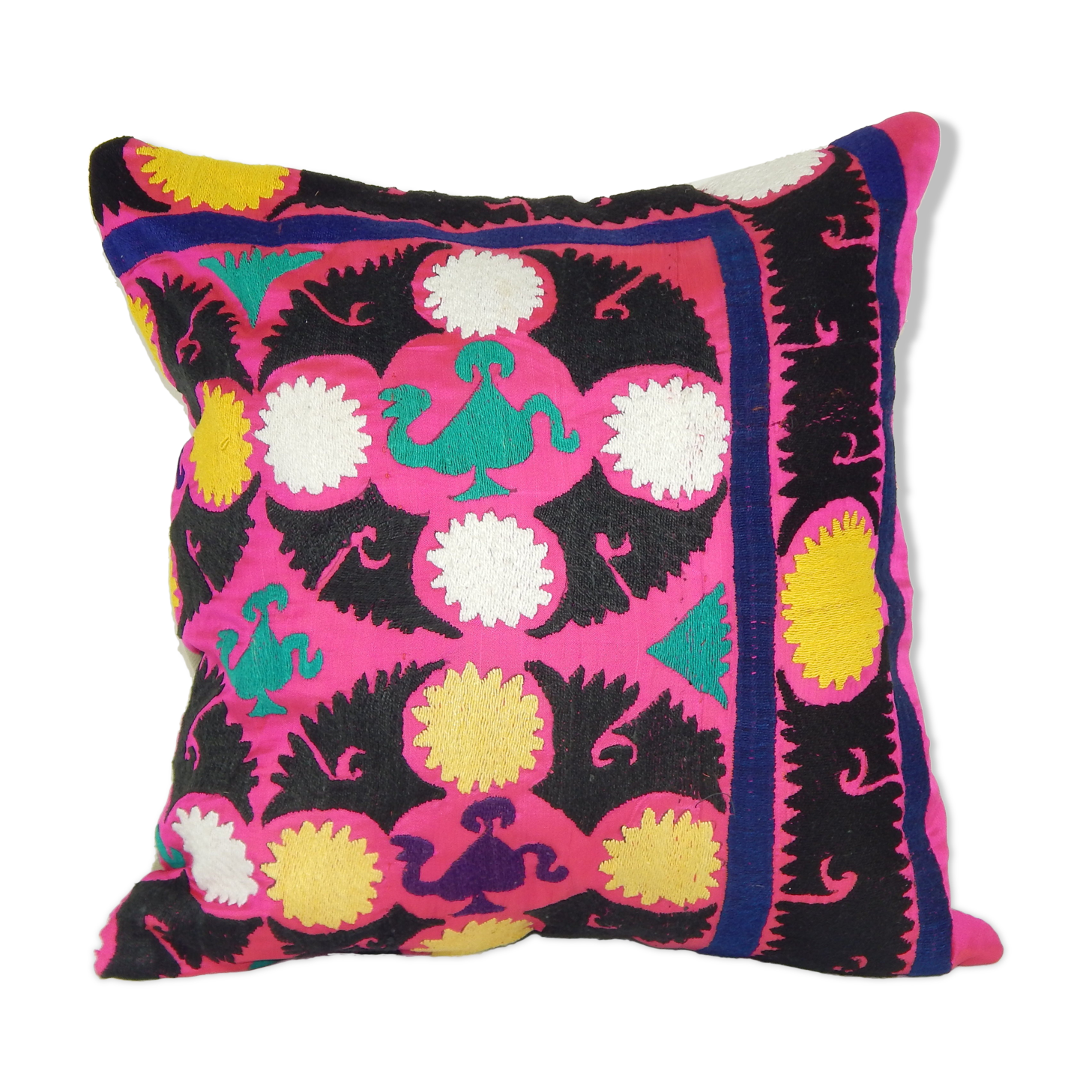 Pink cushion cover Suzani ak262