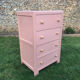Commode vintage 1950 rose Shabby