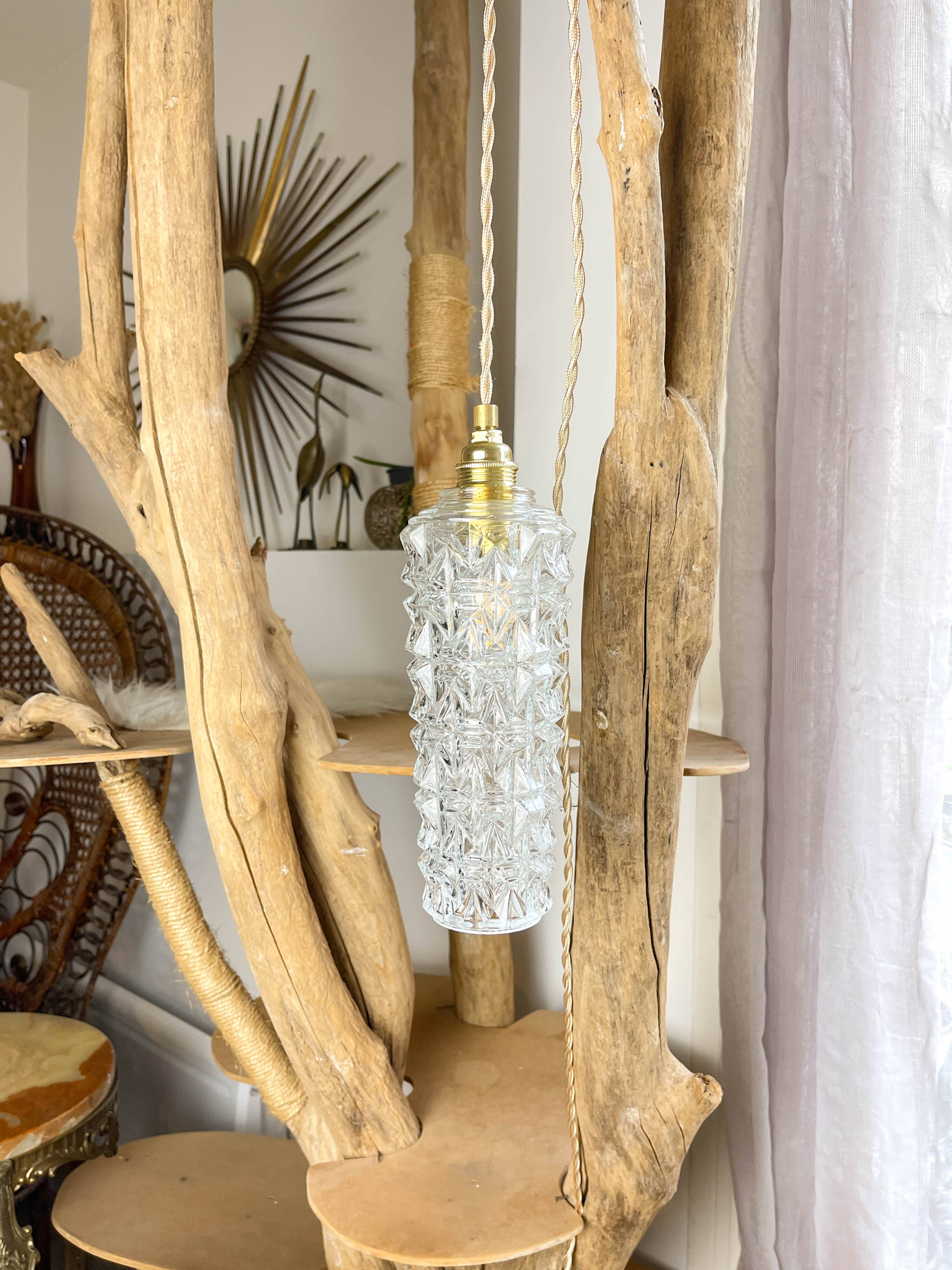 Vintage tulip lamp in customizable glass