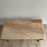 Marble and brass coffee table