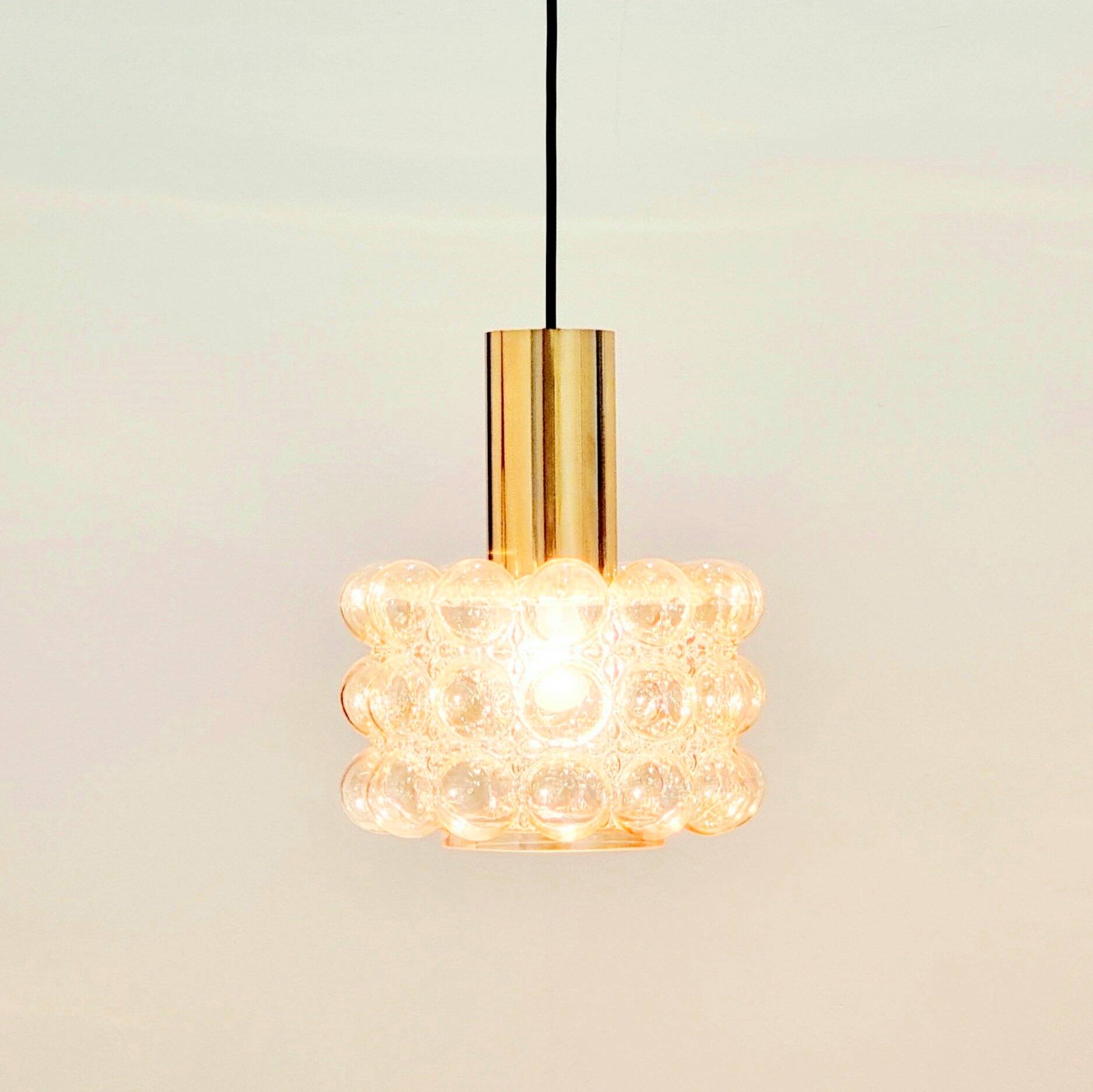 Mid-Century Space Age Bubble Glass Ceiling Light by H. Tynell for Limburg