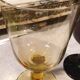 3 verres cristal soufflé sûr pied douche