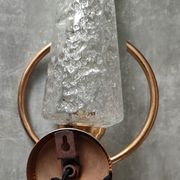 Paire appliques verre et métal doré
