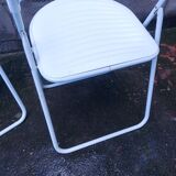 Two 80's folding chairs studio gp