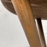 Art deco mirror pedestal table in walnut 1930