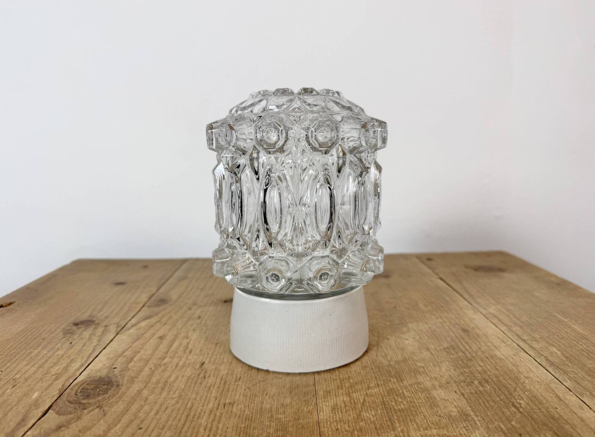 Vintage White Porcelain Ceiling Light, 1970s