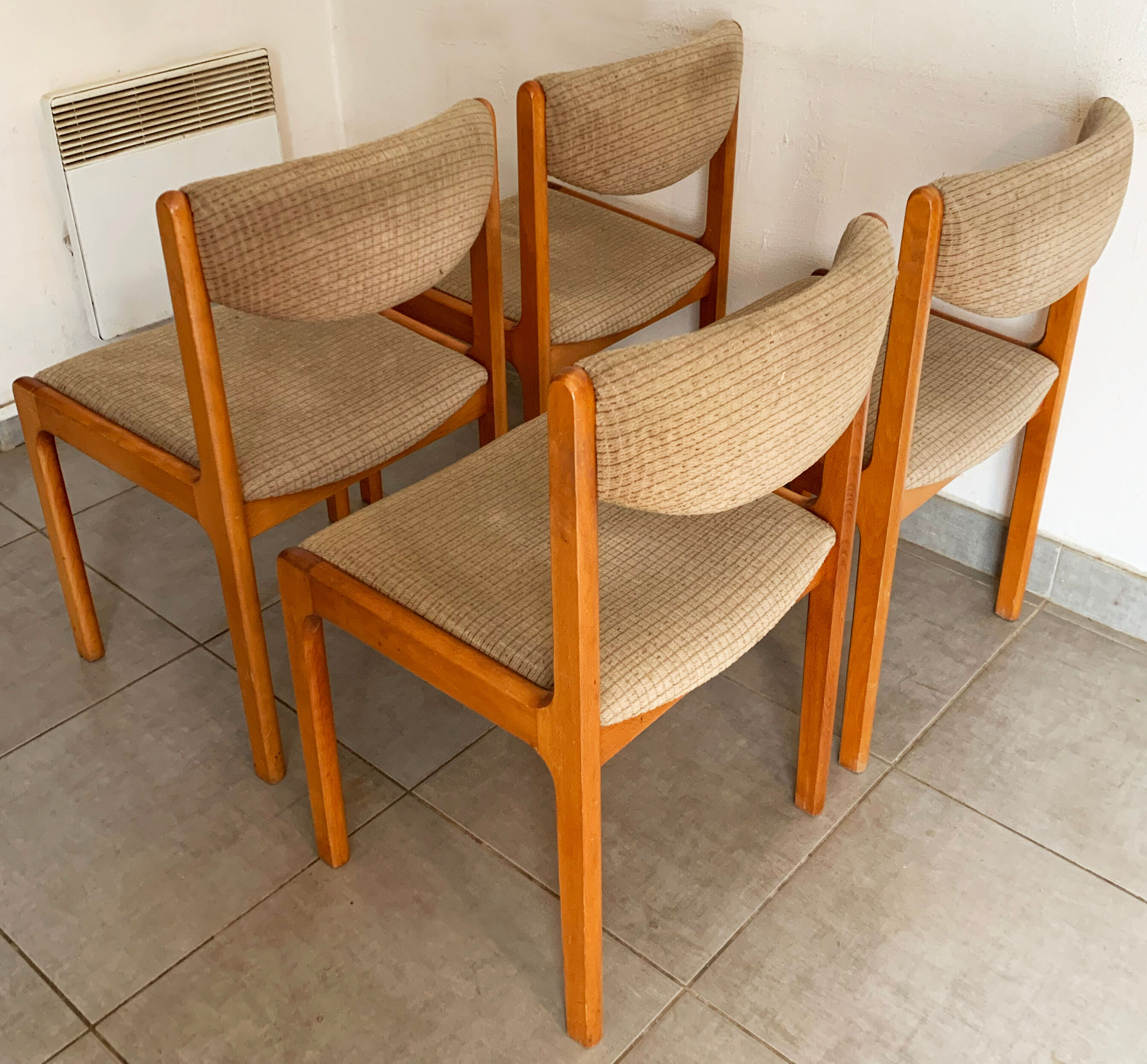 Set de 4 chaises vintage baumann des années 50
