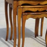 Solid walnut nesting table