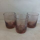 3 bubble glass water glasses
