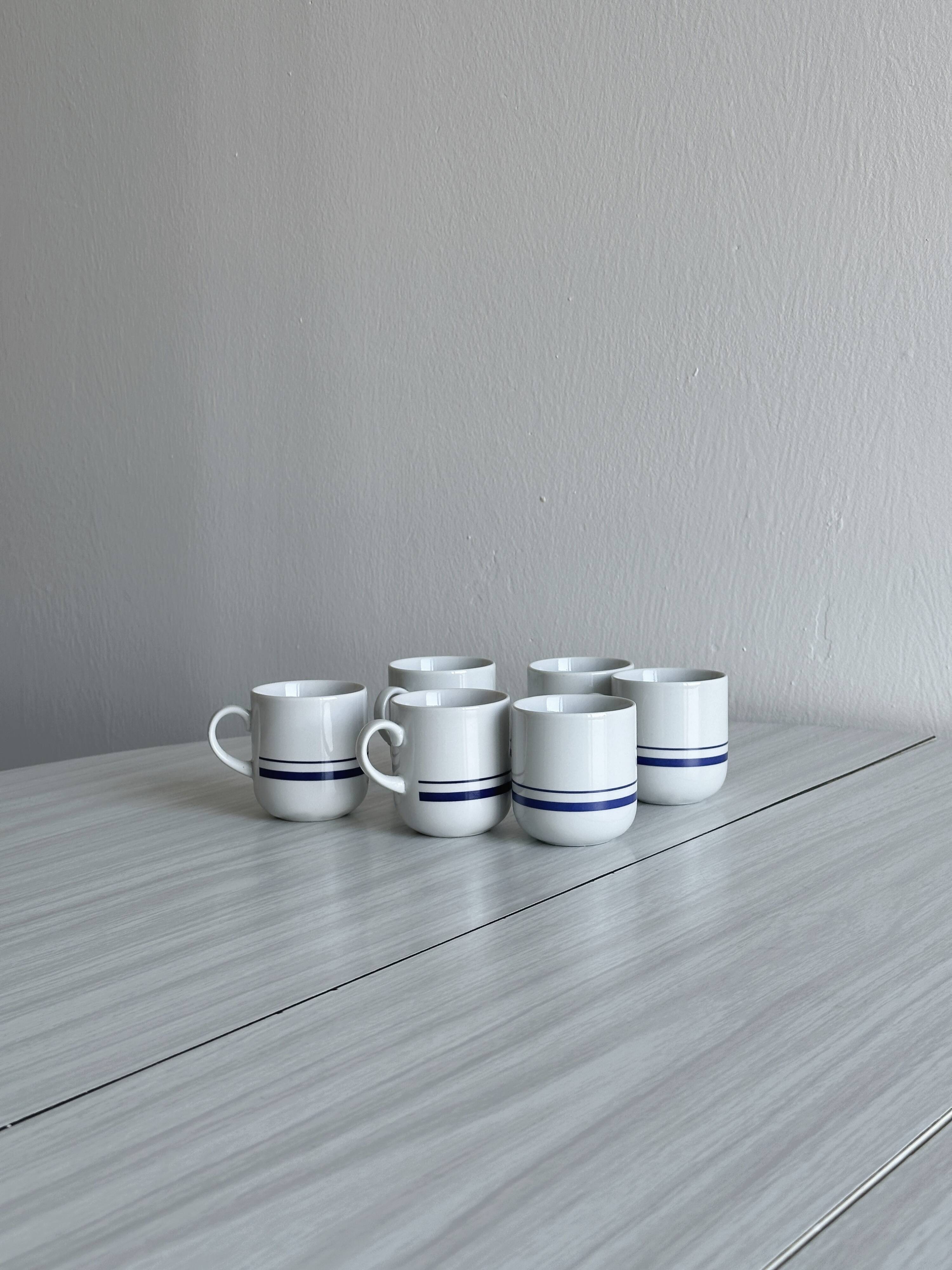 6 porcelain espresso cups