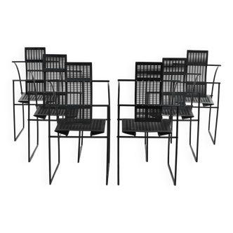 Set of six Quinta chairs by Mario Botta, Alias, circa 1985