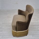 1960s, Danish 2-seater sofa, green furniture velour, original condition.