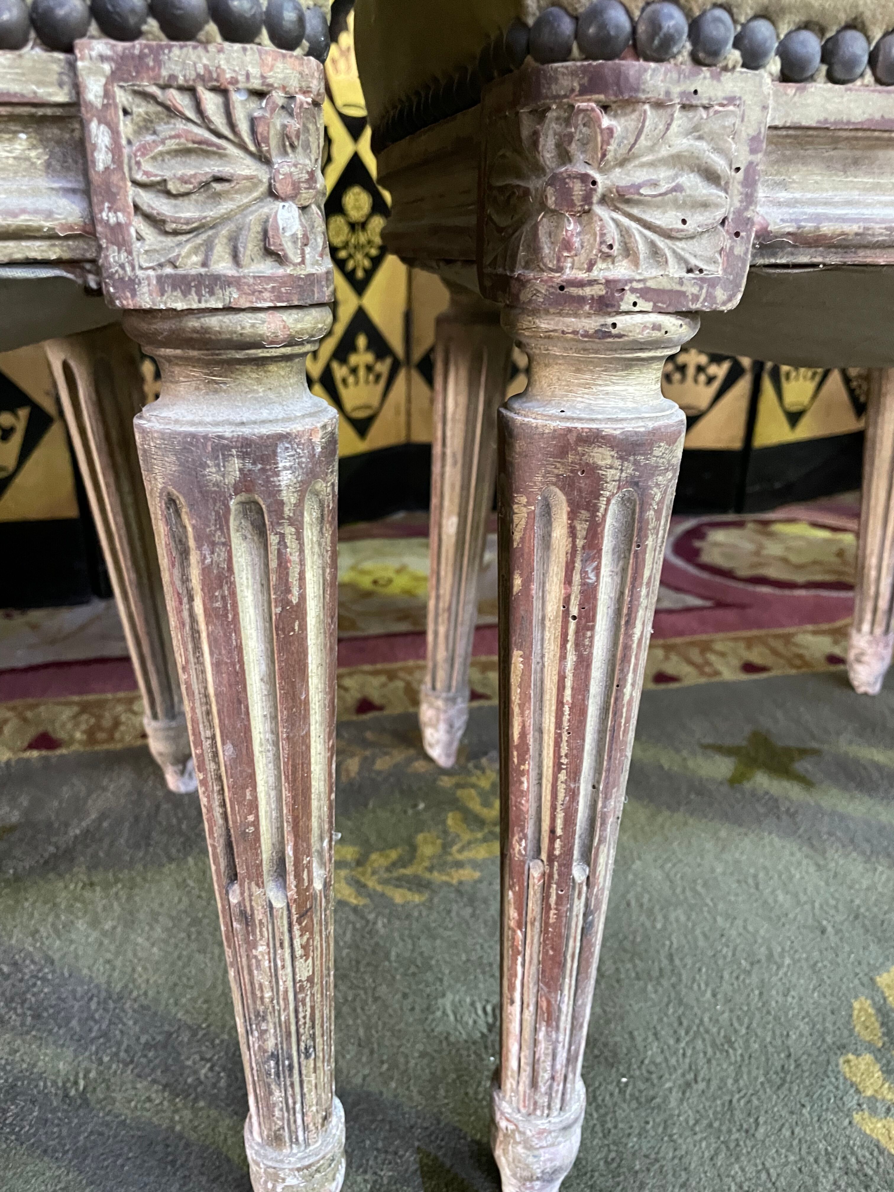 4 chaises médaillons louis xvi 19eme