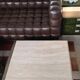 Roche Bobois table basse travertine