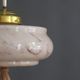 Art Deco Stab-Pendant Light with Marbled Glass Shade, Germany 1930s