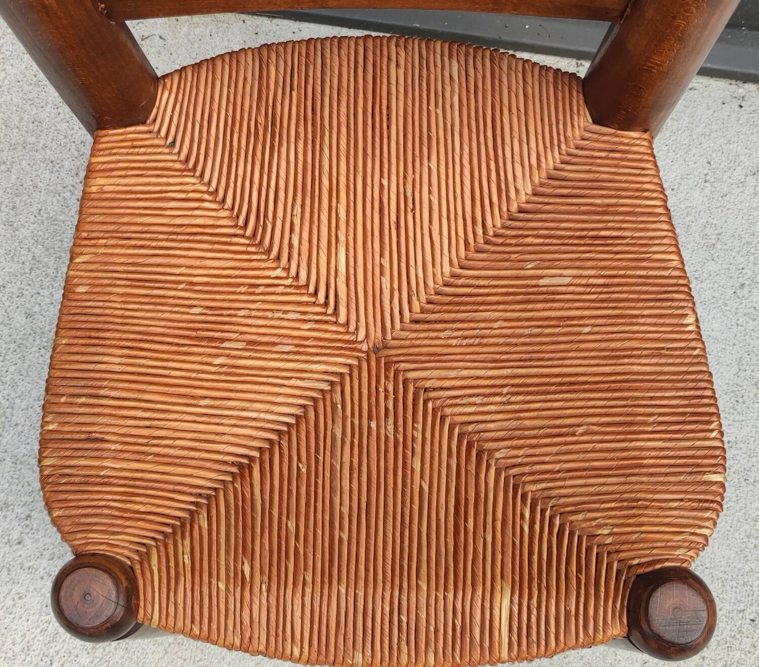 Old small straw chair