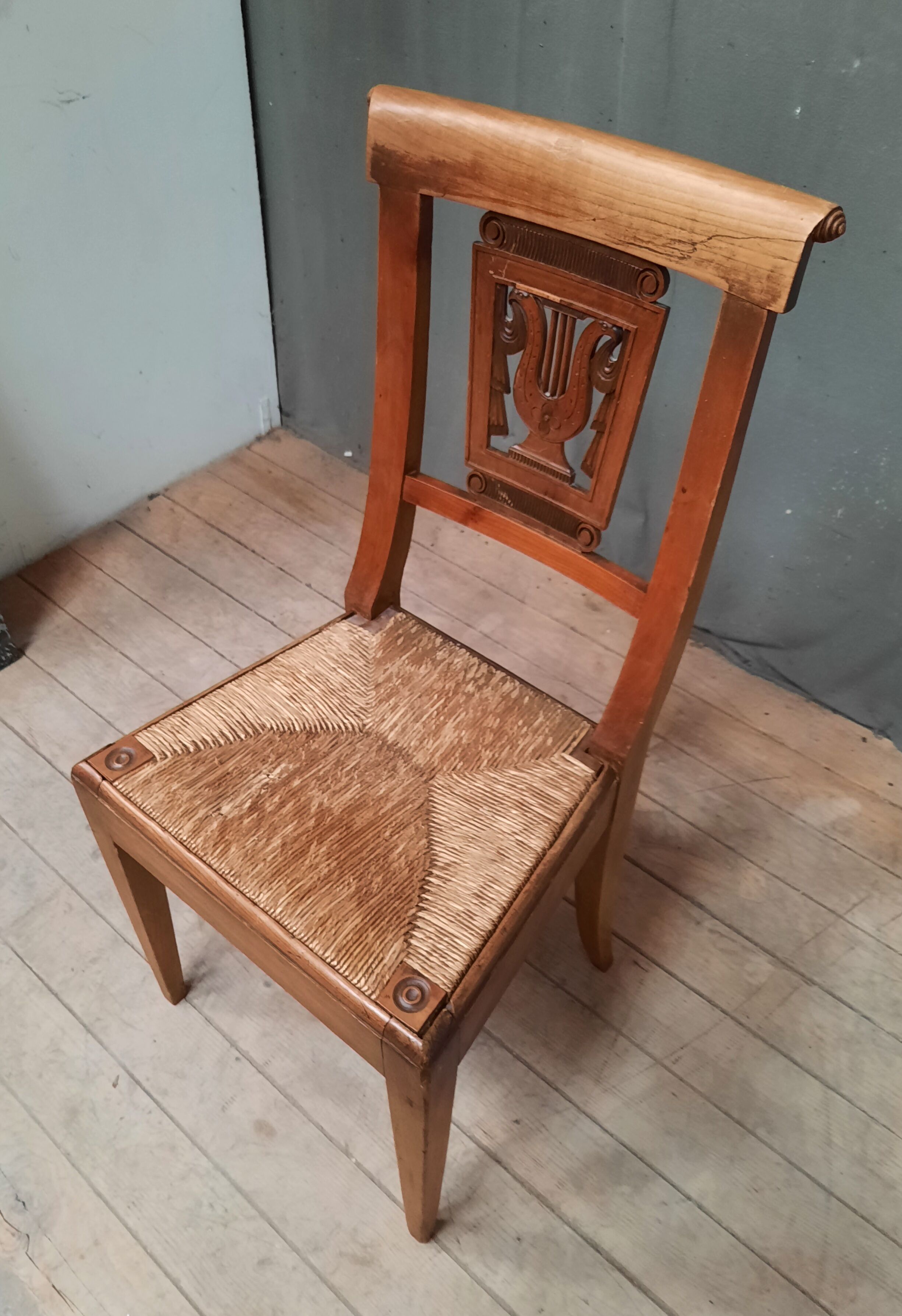 Straw chair nineteenth century